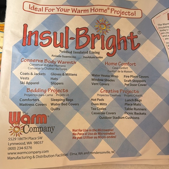 Wrap n zap and Insul-bright for sewing - Picture 2 of 5